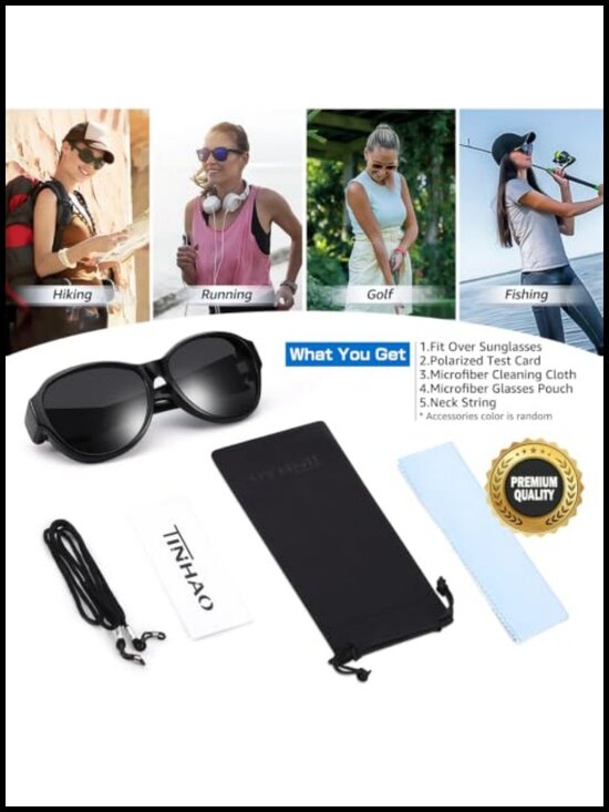 Oversized Fit Over Sunglasses with Polarized UV400 Protection